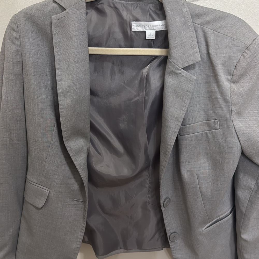 New York and Company Suit set  Gray Blazer